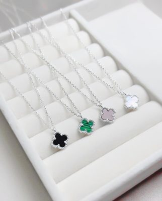 dây chuyền bạc nữ cỏ 4 lá
