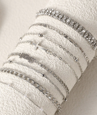 Vòng bạc nữ đeo hằng ngày đơn giản